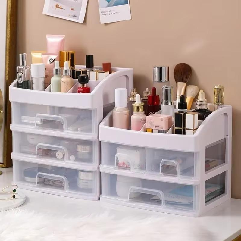 New Simple Dust-proof Household Multi-layer Cosmetics Jewelry Nail Polish Desk Sundries Drawer Sorting Storage Container Box