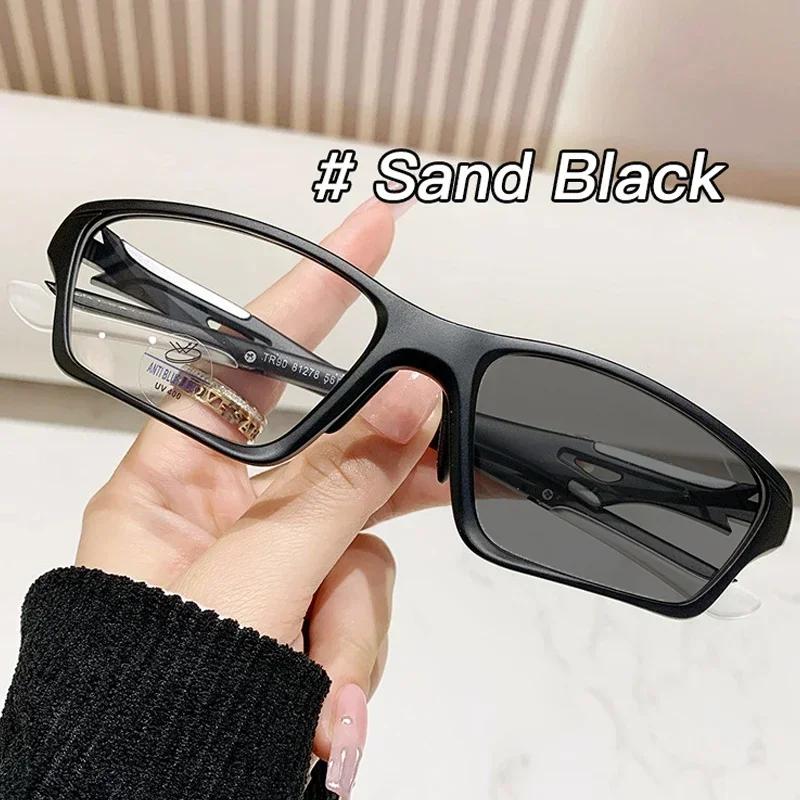 Neue Tr Ultraleichte Sport Kurzsichtigkeitsbrille Blaulichtblockierende photochrome Sonnenbrille Mode Farbwechsel Nahsichtbrille