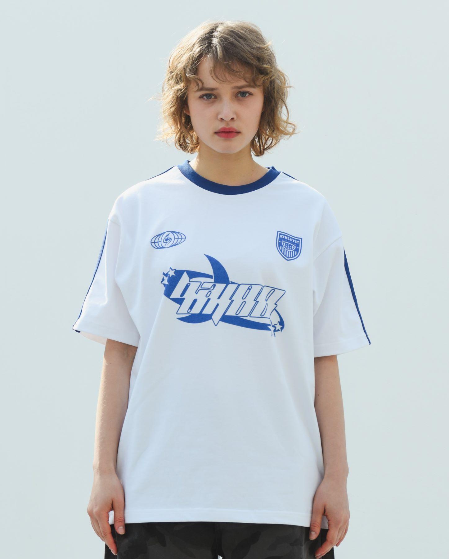 Bajubiju Sporty Jersey T-Shirt [White] L
