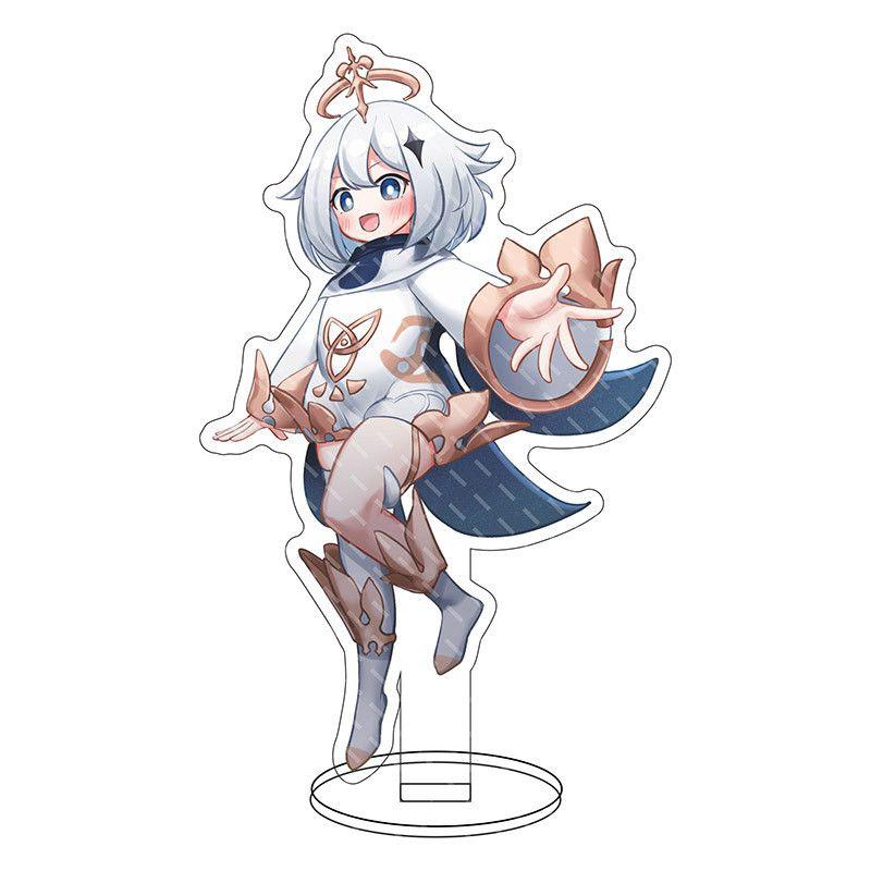 Barbatos Genshin Impact Keqing Barbara Acrylic Figure Stand Decoration Display
