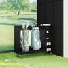 Golf Cabinet with Wheels Universal Black Oak Effect 120 x 45 x 98 cm