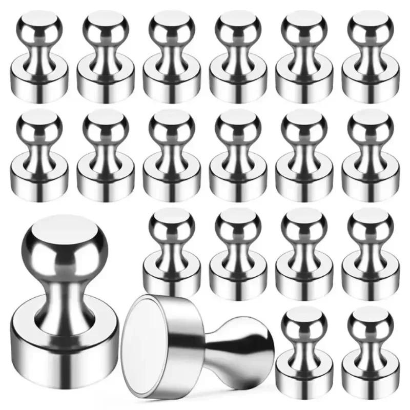 Wholesale Mini Metal Strong Neodymium Magnetic Pushpins Storage Hook Home Kitchen Fridge Whiteboard Sucker Thumbtack Wall Hanger