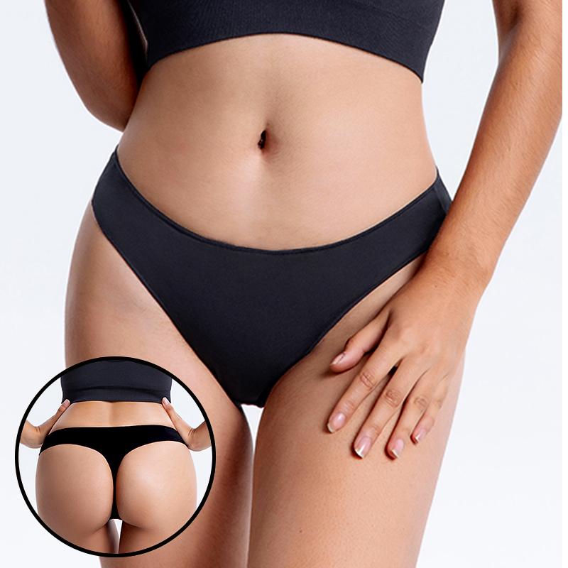 

Женские трусики-стринги из хлопка, нижнее белье-бикини, женские трусики M чёрный