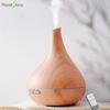 400ML Remote Control Electric Humidifier Essential Aroma Oil Diffuser Ultrasonic Wood Grain Air Humidifier Mist Maker LED Light