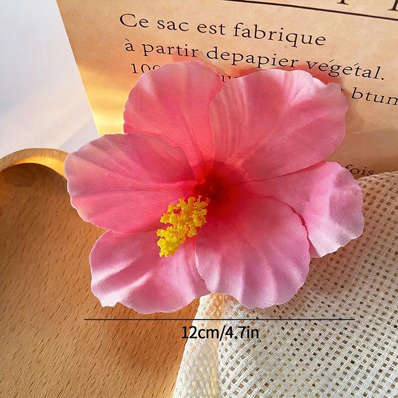 Plumeria Hibiscus Flower Hair Clip Hawaiian Flower Side Bangs Clip For Women Seaside Beach Hibiscus Flower Hairpin Headband