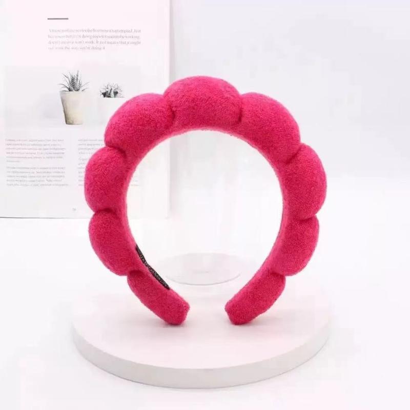 New Fashion Sponge Headband for Women Girls Puffy Hair Band Makeup Bubble Retro Terry Cloth Headbands Hair Accessories Headwear