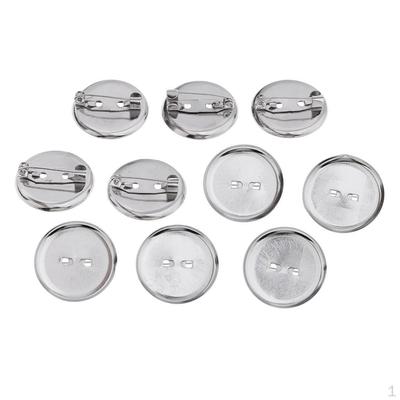 10 Stück halbfertige Abzeichen-Knopfzubehör-Brosche-Rohling-Anstecknadel-Rückseiten-Sets für