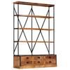 Day and Night - Day and Night 4-tier Shelving Unit with 6 Mango Wood Drawers 122x36x181 Cm