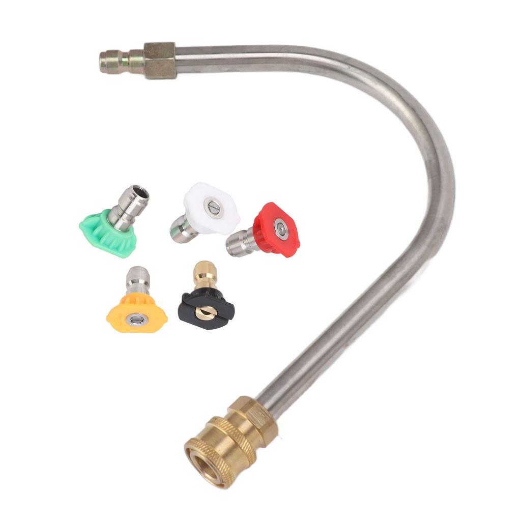 Hochdruckreiniger-Verlängerungsstab, Edelstahl, Messing, 4000 psi, 1/4 Zoll, Schnellanschluss, Hochdruckreiniger
