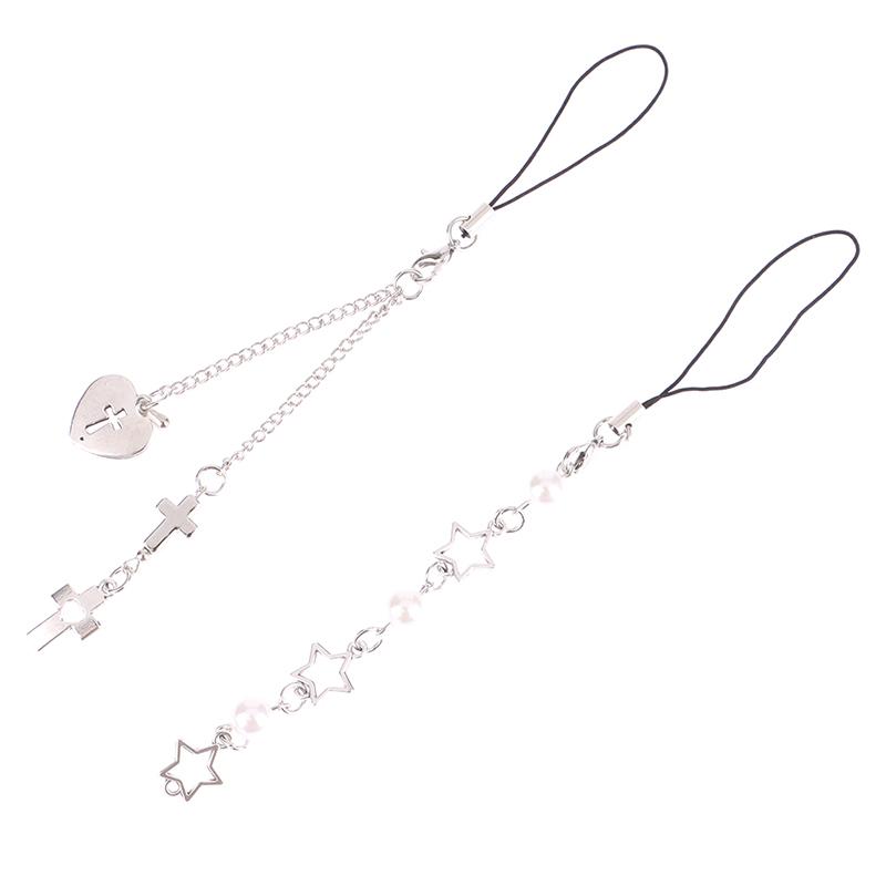 Minimalist Phone Lanyard Cute Star Heart Cross Pendant Phone Strap Phone Charms Accessories