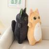 Japan Anime Cat Plushie Stuffed Siamese Kitten Animals Black Cats Throw Pillow School Nap Sleeping Pillowtoys Kids