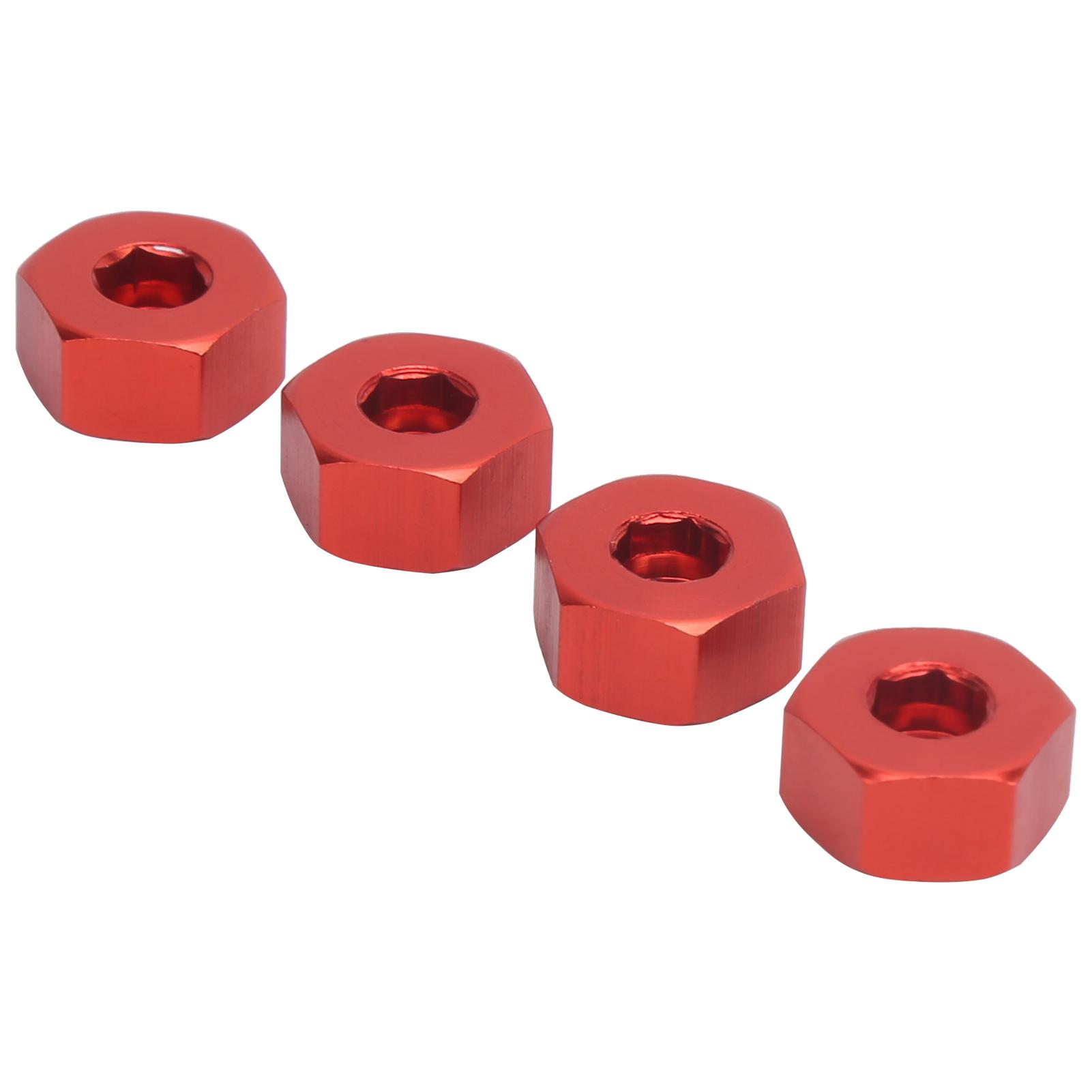 

4pcs 5mm to 12mm Combiner Wheel Hub Hex Adapter Accessory for WPL D12 1 10 RC TrucksRed