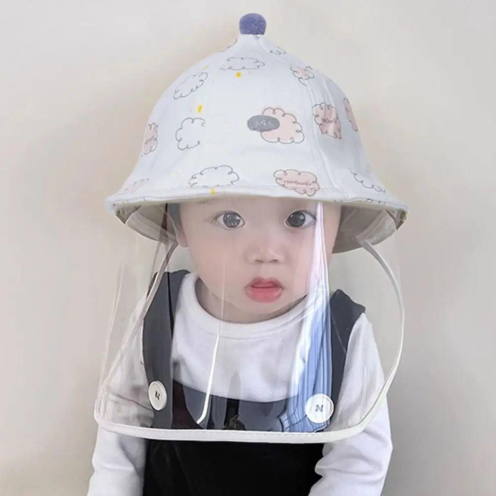 Breathable Fabric Newborn Protective Hat Cotton Kids Face Mask Hat Summer Season