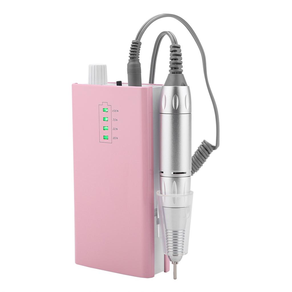 Portable Rechargeable Electric Nail Drill Machine 30000 RPM Cordless White