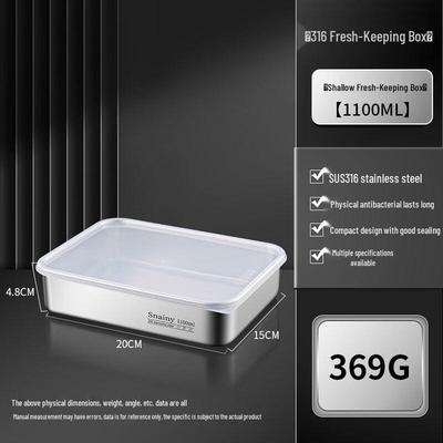 DM 316L Stainless Steel Food Prep Container with Lid