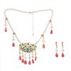 Ethnic Style Pearl Jewelry Set Vintage Tassel Eyebrow Pendant Women Jewelry Suit  Wedding