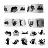 Pack of 500 Cartoon Black Cats Adhesive Sticker with Strong Stickiness for Stationery Crafts and Sealing Applications