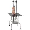 Professional Folding Pet Grooming Table, Equipped with Portable Support Arm, Leash and Mesh Shelf, Black, 90*60*76cm, Maximum Load Capacity 60kg