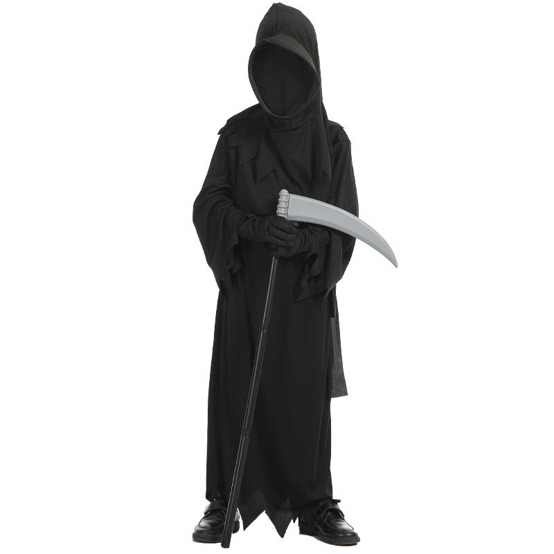 Halloween Children's Costume Death Horror Ghost Costume Ghost Hellbringer Sickle Cosplay Costume European and American Fantasy