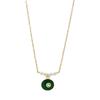 Moderne Elegante Grüne Augen Halskette Für Frauen Einzigartiges Geometrisches Mehrschichtiges Design