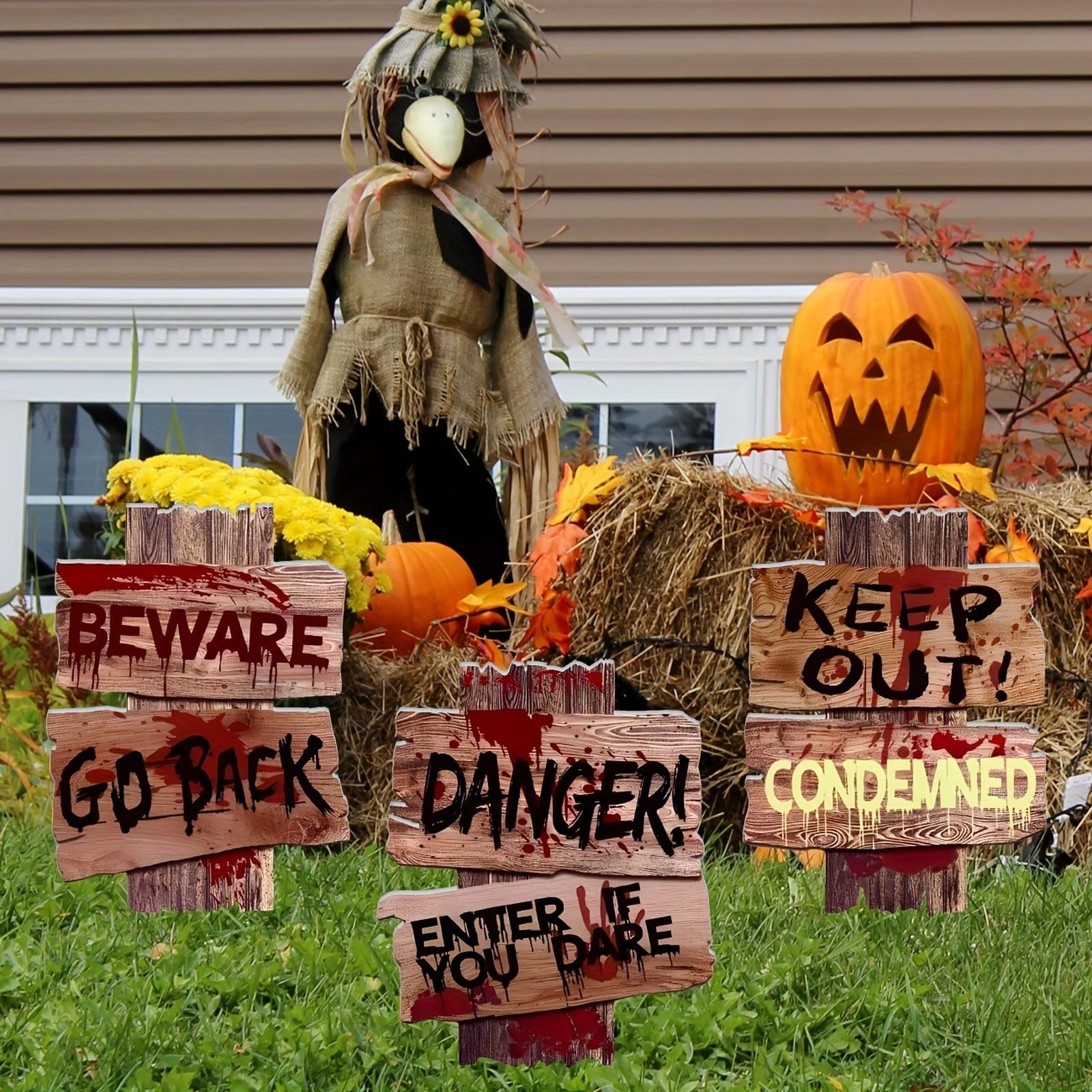 

Halloween Gentleman Stop Sign Yard Stake Horror Decor for Outdoor Garden one size