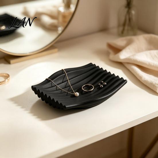 Modern Soap Dish 3D Printed Dish, Minimalist Wave Design Bathroom Holder, Drainage Tray Shower for Bathroom, Kitchen Sink, Vanity Countertop