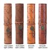 1 PCS Retro Treasure Map Roll Pencil Case PU Leather Big Capacity Pen Bag Makeup Brush Pouch Pencilcase School Stationery Supplies