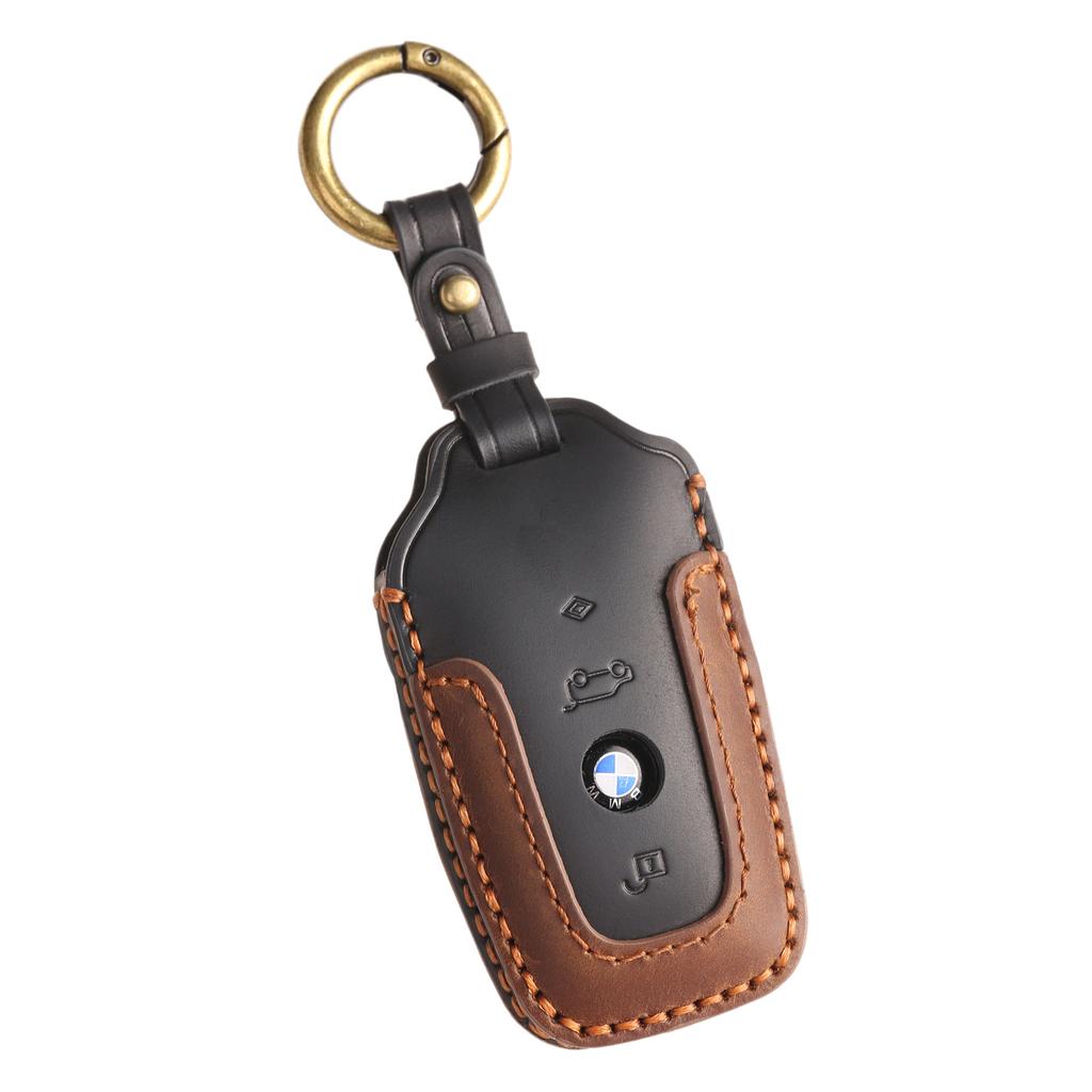 Customized for Old BMW Key Cover 3 Series 5 Series Handmade High-end Leather Car Key Bag Case Ring