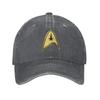 Star Treks Science Fiction TV Series Washed Denim Cap Casual Baseball Caps Adjustable Hat Summer Unisex Baseball Hats