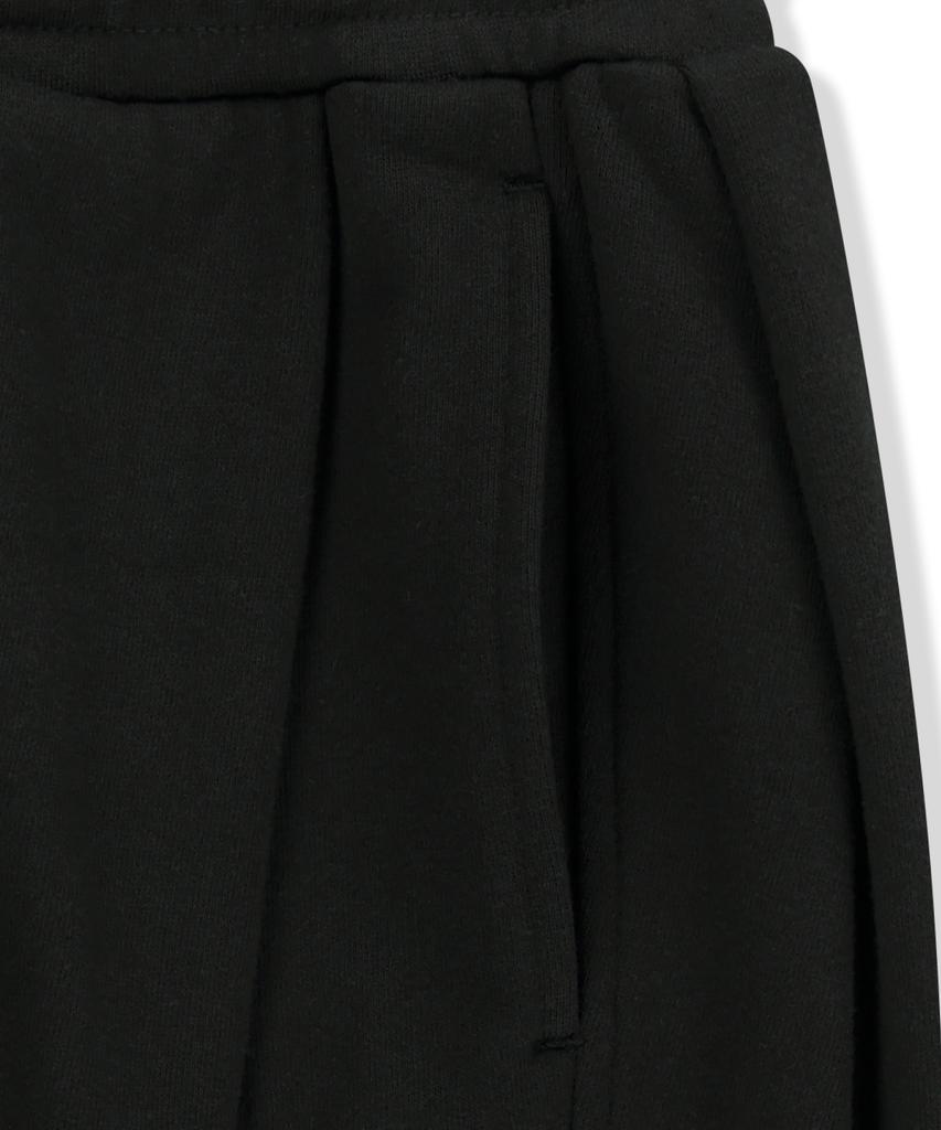 BROWNBREATH Tag Two Tuck Wide Sweat Pants - Black