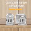 PunchFree Mounting Combination Password Lock Zinc Alloy Cabinet Door Locks Glass Door Lock  Windows