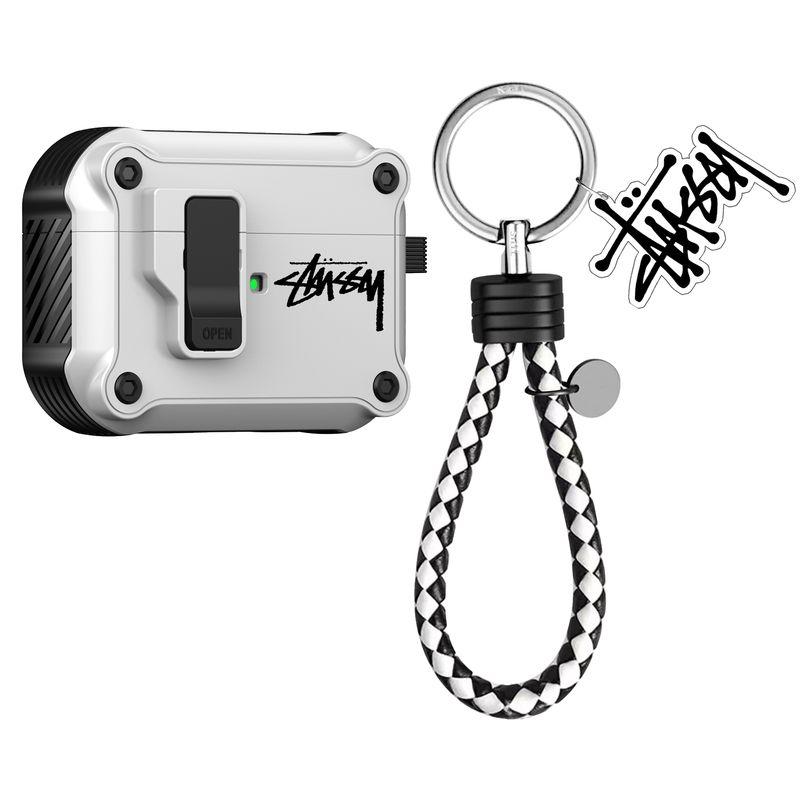 

Бренд Stussy Stussy Новинка Защитный чехол для наушников Airpodspro2 для Apple Airpods 1/2/3/4 поколения Минималистичный Чехол для наушников для мальчиков, устойчивый к падениям Airpods 1/2 Generation White