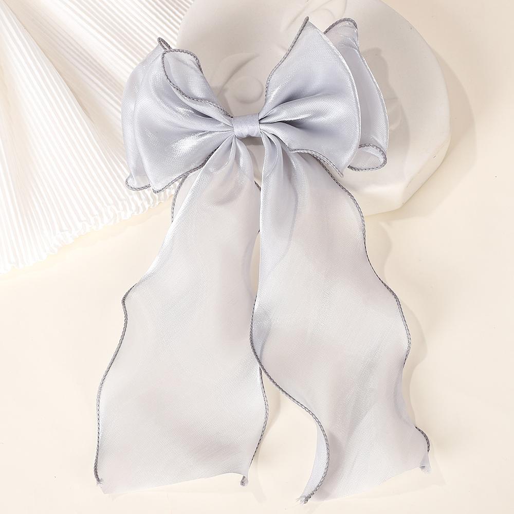 RAINBOW BOWS 1Pcs Cream Colored Bow Hair Clip Super Fairy Back Head Clips Elegant Women Ponytail Fahion Hair Accessories