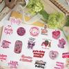 50 Pink Rebellious Aesthetic Graffiti Stickers for Guitar, Notebook & Suitcase - Waterproof DIY Decals