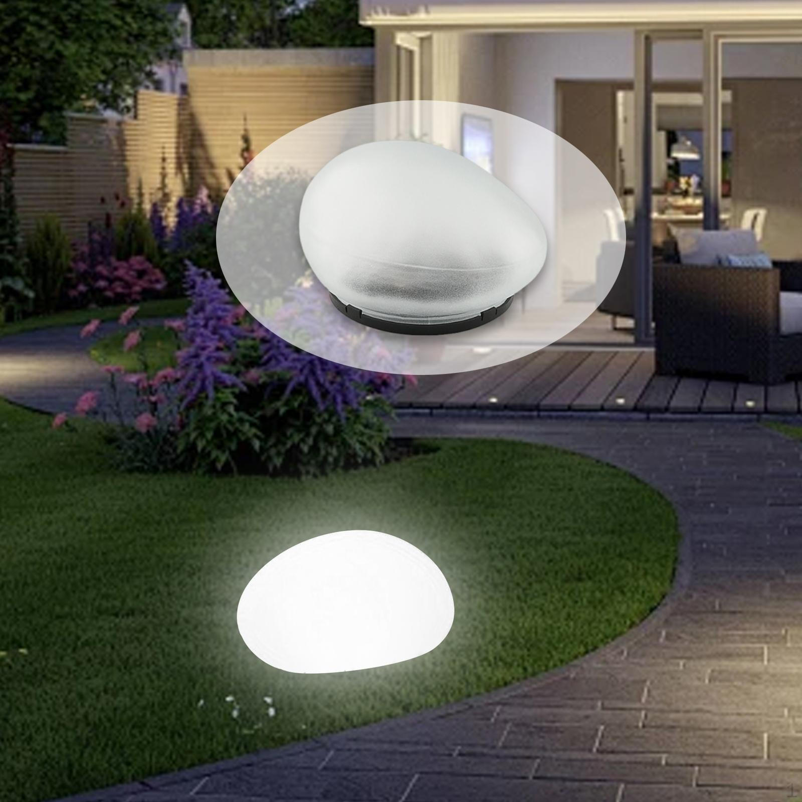 

Ландшафтный светильник в форме гальки, садовый светильник на солнечной батарее, креативный, декоративный, для улицы, для дорожки White light