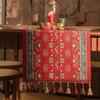 Plant Flower Table Runner with Tassels Jacquard Living Room Cabinet Cover Kitchen Dining Table Runner Party Decoration