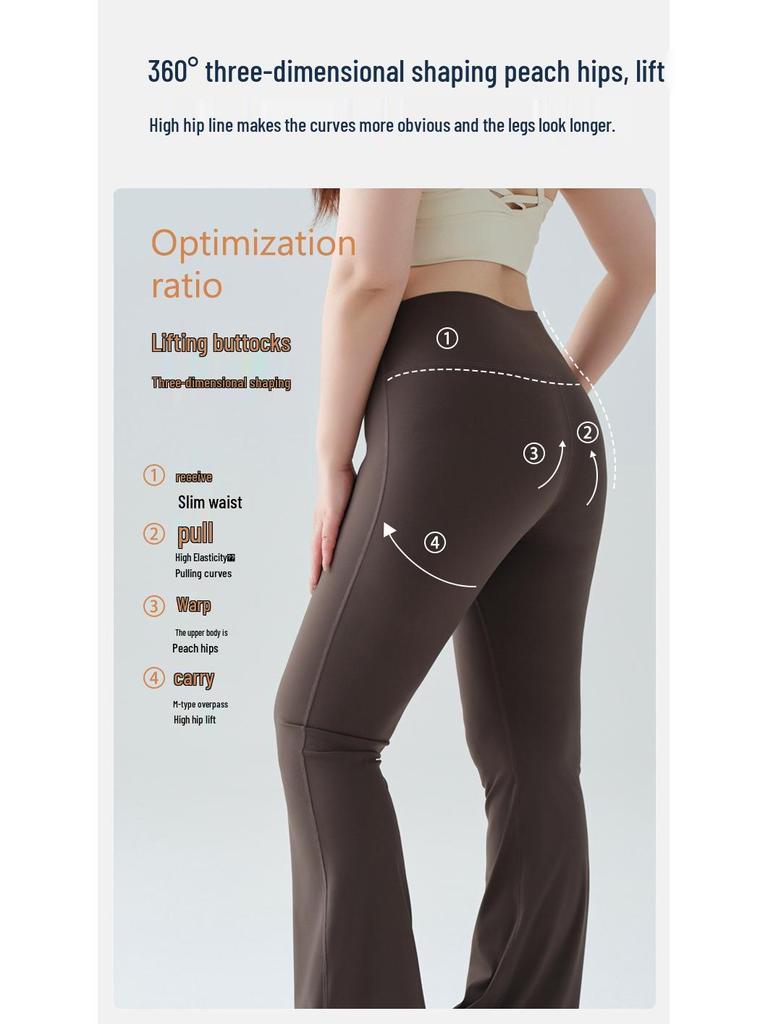 Women's High Waist Yoga Skirt Pants - Hip-Lifting Flare Trousers for Pilates & Fitness (Plus Size Available)