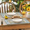 [Party Kitchen Decoration] 4/6Pcs, Blue Birds Flowers Blossom Placemats For Table Runner Party Kitchen Dining Decoration 12x18 Inch