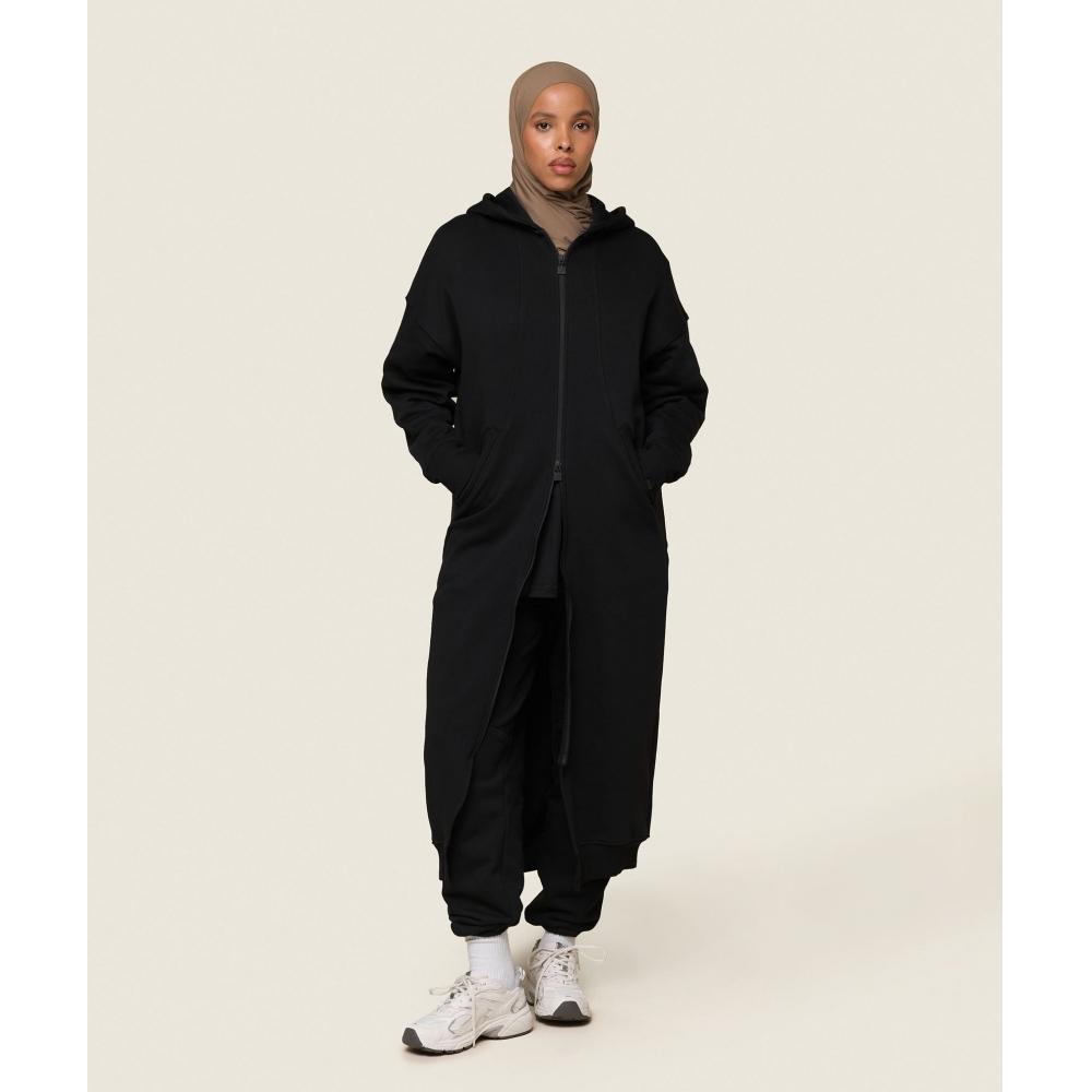 

Gymshark Gs X Leana Deeb Oversized Longline Zip Through Black B9a1c Bb2j XS