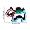 1Pc Cartoon Dog Shape Colorful Hair Claw Cute Hollow Out Creative Grab Clip Female Plastic Hair Clip