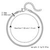 Customizable Adjustable Stainless Steel Blade Chain Bracelet