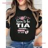 Soon To Be Tia 2025 Loading For Pregnancy Announceunisext T Shirt Vintage Breathable Graphic Versatile Slightly