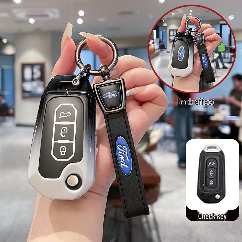 Metal Key Cover for 2022 Ford Jiangling Lingrui, Territory, New Generation, and Transit