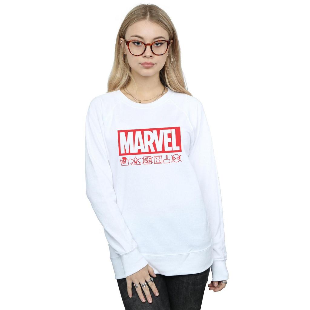 Marvel Womens/Ladies Logo Wash Care Sweatshirt
