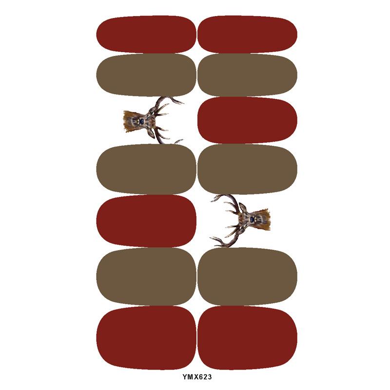 Autumn Maple Leaf Full Cover Waterproof Nail Art Stickers - Japanese Style Floral Design