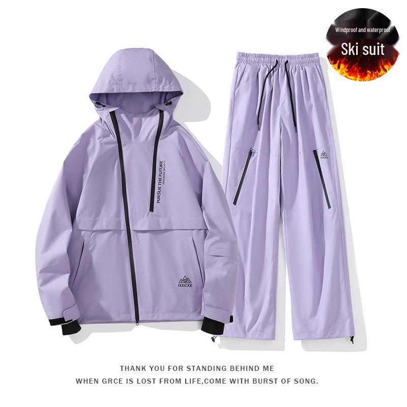 

New Unisex Winter Ski Suit Set: Ski Jacket & Pants 3XL чёрный