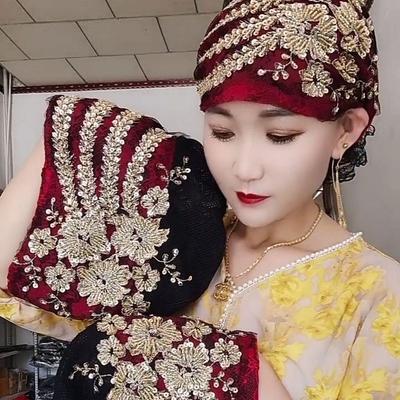 Nuovo Cappello Baotou alla Moda con Fazzoletto da Testa Floreale - Copricapo da Esterno da Donna