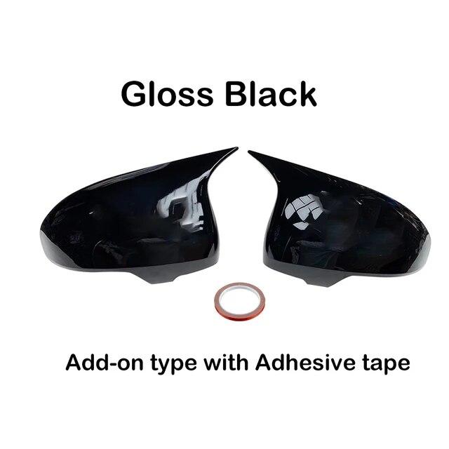 For Toyota Mark X Reiz 2010-2017 Rearview Side Mirror Cover Wing Cap Exterior Door Rear View Case Trim Carbon Fiber Look Black