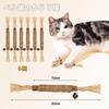 Cat Teeth Grinding Sticks, 6-Piece Set, Natural Wood Cat Chew Toys, Cat Toys, Catnip, Tartar Relief, Bad Breath Relief, Teeth Brushing Toy, Stress