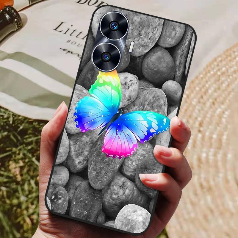 Per Custodia Realme C55 Silicone Morbido TPU Cover Posteriore per Oppo Realme C55 Telefono Globale Custodie Realme C 55 4G 6.72" Protezione Cover Borse